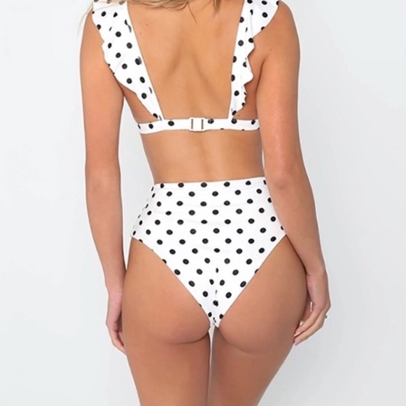 2 LEFT! 5⭐️ Miranda White Polka Dot Bikini - Picture 5 of 8